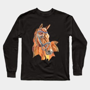 Cute horse ready for the ride Long Sleeve T-Shirt